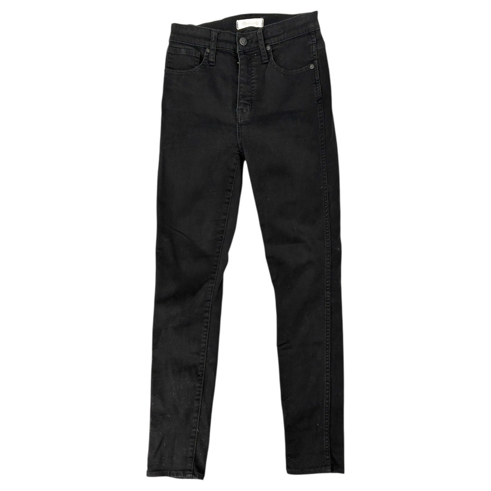 Madewell Black High Rise Skinny Jeans Womens 26 Stretch Cotton Denim 28‎ Inseam